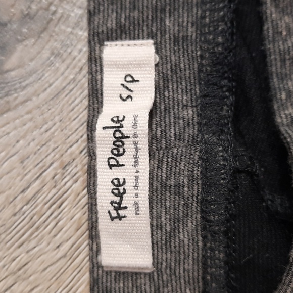 Free People grey stretch bell bottom flare pants, size small, 34" inseam - Picture 8 of 10